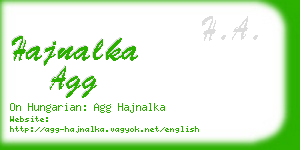 hajnalka agg business card